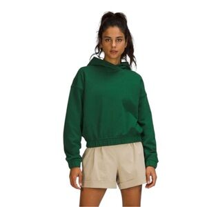 Lululemon - Relaxed Cropped Hoodie - Sz. 8 - Everglade Green